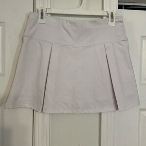 White Pleated Athletic Skort